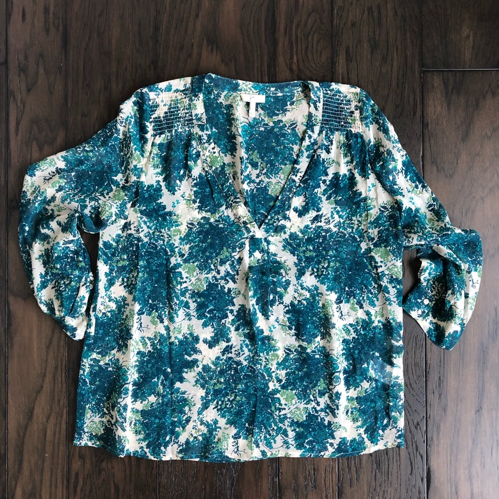Joie Shirred popover blouse